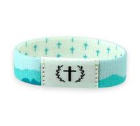 BDM Pulsera Cristiana con NFC | Tecnología y Fe en tu Muñeca | Pulsera de Tela Elástica con Cruz para Hombre y Mujer | Accede a Mensajes Inspiradores | Regalo Original Religioso
