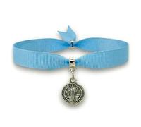 BDM - Pulsera de San Benito de Nursia | Medalla Protectora Doble Cara | Ajustable (0-20 cm) | Amuleto de Protección y Fe | Unisex - Modelo 2