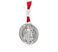 BDM - Pulsera de San benito, Medalla de Benito de Nursia, patrono de europa, regla de San benito y patriarca monacal. Medida ajustable - Modelo 2