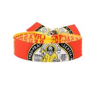 BDM - Pulsera de San benito, Medalla de Benito de Nursia, patrono de europa, regla de San benito y patriarca monacal. Medida ajustable - Modelo 5