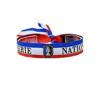 BDM Pulsera de Tela con la Bandera de Francia, Gendarmerie Nationale para Hombre y Mujer Ajustable.
