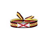 BDM - Pulsera de Tela Cruz de Borgoña, Bandera Borgoña y Tercios Españoles, Bandera de España. Accesorio unisex de Orgullo Histórico. - Modelo 1