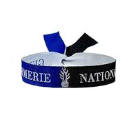BDM Pulsera de tela de la guardia nacional francesa, Francia. Cinta Gendarmerie Nationale para hombre y mujer ajustable.