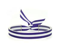 BDM Pulsera Madrid Merengue de tela ajustable, pulsera vikingos, hala Madrid