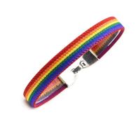 BDM Pulsera Orgullo Gay, LGTBI, Lesbianas, lgbt, Trans y Arcoiris. Brazalete de la Diversidad y el Amor | Accesorio LGTBIQ+ Medida 18-20 cm.