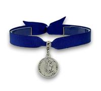 BDM - Pulsera San Miguel Arcángel | Medalla Protectora Plateada | Ajustable (0-20 cm) | Amuleto de Protección y Fuerza - Modelo 1