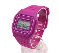 BDM - Reloj clásico Casiopea Original para Hombre Mujer, niña o niño de Pulsera Digital con Alarma. Un Regalo Vintage. - Morado Oscuro