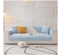 BDMFJY Funda de Sofá de Tela Impermeable, Funda Cubre Sofá Forma de L, Funda para Sofá Chaise Longue Antideslizantes para Mascotas, Protector de Sofá Cuatro Estaciones,Gray Blue,90x210cm
