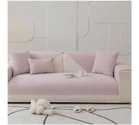 BDMFJY Funda de Sofá de Tela Impermeable, Funda Cubre Sofá Forma de L, Funda para Sofá Chaise Longue Antideslizantes para Mascotas, Protector de Sofá Cuatro Estaciones,Rosado,90x160cm