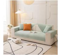 BDMFJY Funda de Sofá de Tela Impermeable, Funda Cubre Sofá Forma de L, Funda para Sofá Chaise Longue Antideslizantes para Mascotas, Protector de Sofá Cuatro Estaciones,Verde,90x210cm