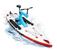 Bdneygtyr Bicicleta de agua con tabla SUP, bote pedaleable para lago y mar, bicicleta acuática con asiento ajustable, bicicleta de mar hasta 100 kg de capacidad de carga, barco inflable de recreo para