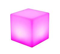 Bdneygtyr Cubo LED de 30 cm resistente al agua, cubo luminoso con 7 colores y mando a distancia, IP65, cubo de baño Light Up Cubes para exteriores y decoración, lámpara LED con batería para jardín y