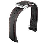 BDPRZGHGL 20mm 22mm Curved End Rubber Watch Band Straps with Folding Buckle Luxury Bracelets Silicone Watchbands