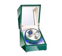 BDPRZGHGL Araña Doble Reloj Automático Caja Devanadera Fuente de Alimentación Motor Silencioso Pintura de Piano Verde Exterior para Hombre Mujer Relojes Araña