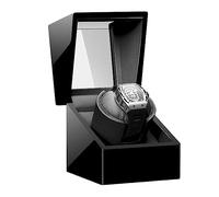 BDPRZGHGL Automatic Single Watch Winder Winding Case In Wood Shell and Leather with Multiple Rotation Modes Display Box (Color : B, Size : 1+0)