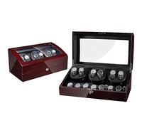 BDPRZGHGL Automatic Watch Winder Box for 6+7 Automatic Watches Luxury Watch Storage Case with Quiet Motor 4 Rotation Mode The Rotation Stops When The Lid is Opened (Color : E)