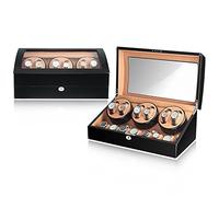 BDPRZGHGL Automatic Watch Winder Box for 6+7 Automatic Watches Luxury Watch Storage Case with Quiet Motor 4 Rotation Mode The Rotation Stops When The Lid is Opened (Color : E)