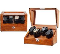 BDPRZGHGL Automatic Watch Winder Watches Winding Display Box Storage Quiet Motor Anti-Magnetization 5 Rotation Modes (Yellow A)