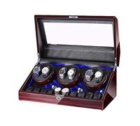 BDPRZGHGL Bobinadora automática 6 10 Caja de Almacenamiento de Relojes Acabado de Pintura de Piano Iluminación incorporada para Relojes de Hombre y Mujer (A)