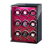 BDPRZGHGL Bobinadora Caja enrolladora 9 para Luces Coloridas automáticas Almohadas Ajustables Motor silencioso para Hombre Mujer Relojes Caja enrolladora Bobinadora de Almacenamiento