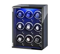 BDPRZGHGL Bobinadora Caja enrolladora 9 para Luces Coloridas automáticas Almohadas Ajustables Motor silencioso para Hombre Mujer Relojes Caja enrolladora Bobinadora de Almacenamiento