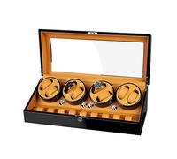 BDPRZGHGL Caja automática para enrollador de Reloj, 9 Espacios de Almacenamiento de exhibición, Pintura de Piano, Ajuste Exterior, Relojes para Mujeres y Hombres (Negro marrón)