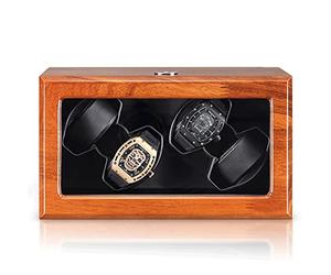 BDPRZGHGL Caja de Almacenamiento para Relojes, Caja enrolladora, Adaptador automático y Bolsa de Almacenamiento con Motor silencioso con Acabado a Pilas, 8 cueros (6 Cuero-A)