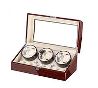 BDPRZGHGL Caja enrolladora automática para Relojes con Caja de Reloj mecánica automática de Cuero PU con Motor silencioso, Vitrina de Almacenamiento basculante para 13 Relojes (E)