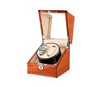 BDPRZGHGL Caja enrolladora de Reloj Doble de Madera Maciza para Relojes automáticos 4 Modos de rotación Compatible con Carga USB Motor silencioso (C)