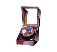 BDPRZGHGL Caja enrolladora de Reloj Doble para Relojes automáticos con Carcasa de Madera Clara Azul Pintura de Piano Exterior Motor Extremadamente silencioso (D)