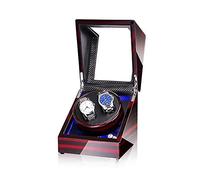 BDPRZGHGL Caja enrolladora de Reloj Doble para Relojes automáticos con Carcasa de Madera Clara Azul Pintura de Piano Exterior Motor Extremadamente silencioso (C)