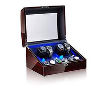BDPRZGHGL Chandelier Watch Boxes 4+6 Watch Winders for Automatic Watches Box, Watch Rotator Watches with Light, Rotating Watch Case, Watch Shaker (Blackwhite A) Chandelier