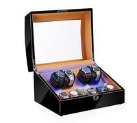 BDPRZGHGL Chandelier Watch Boxes 4+6 Watch Winders for Automatic Watches Box, Watch Rotator Watches with Light, Rotating Watch Case, Watch Shaker (Blackwhite A) Chandelier