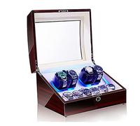 BDPRZGHGL Chandelier Watch Boxes 4+6 Watch Winders for Automatic Watches Box, Watch Rotator Watches with Light, Rotating Watch Case, Watch Shaker (Blackwhite A) Chandelier