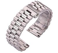 BDPRZGHGL Correa de reloj, correa de acero inoxidable 22mm 21mm 20mm 18mm 16mm reloj de metal para hombre y mujer correa de plata accesorios pulsera