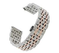 BDPRZGHGL Correa de reloj, correa de acero inoxidable de liberación rápida 18mm 20mm 22mm correa de repuesto universal pulsera pulsera