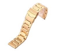 BDPRZGHGL Correa de reloj de acero inoxidable para hombre, correas de reloj de 18mm, 20mm, 22mm y 24mm, correa de reloj cepillada de metal, accesorios de repuesto