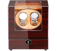 BDPRZGHGL Enrollador de Reloj Doble para Relojes automáticos Carcasa de Madera Pintura para Piano Adaptador Exterior y Motor silencioso con batería (Color: Rojo Marrón) Hermoso Paisaje