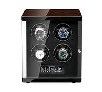 BDPRZGHGL LCD Display Luxury Watch Winder Automatic Watch with Remote Control and Push Button Lock To Unlock LED Lighting Suitable For All Automatic and Mechanical Watches (Color : Black, Size : 2+0)
