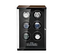 BDPRZGHGL LCD Display Luxury Watch Winder Automatic Watch with Remote Control and Push Button Lock To Unlock LED Lighting Suitable For All Automatic and Mechanical Watches (Color : Black, Size : 2+0)