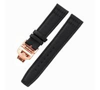 BDPRZGHGL Nylon Leather Watch Strap Adjustable Clasp Watchband Replacement Watch Bracelet for I/W/C Pi&Lot's Aqua-Timer Portug-Ieser-Black with Silver Buckle 22Mm/Black with Silver Buckle/22Mm