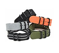 BDPRZGHGL Reemplazo 18/20/22/24 mm W Strap Nylon W Band Band Banja de anillo Muñeco de la pulsera