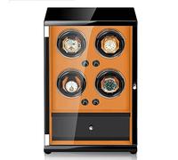 BDPRZGHGL Technology Automatic Watch Winder Box for 4 Automatic Watches with Drawer Storage Design Watches Display Box LED Lighting Wood Shell Piano Self Winding Watch Rotator Box (Color : G)