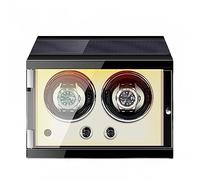 BDPRZGHGL Watch Winder Box For 2 Automatic Watches with Fingerprint Unlocking LED Backlight Quiet Motor Anti-Magnetization Double Watch Organizer (Color : A, Size : 2+0)