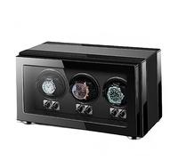 BDPRZGHGL Watch Winder For Automatic Watches Solid Wooden Box For 3 Automatic Watches with Quiet Motors For Women's and Men's Watches (Color : Brown, Size : 3+0)