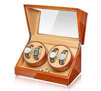 BDPRZGHGL Watch Winders For Automatic Watches with Quiet Motor For 4 Automatic Watches Box Organizer Fit Lady and Man Watches Luxury Watch Storage Case (Color : H)