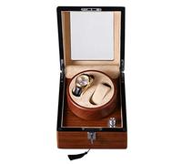 BDPRZGHGL Wooden Double Watch Winder Watch Winders for Automatic Watch Dust-Proof Mechanical Watch Winding Box Leather Motor Shaker Watch Box Holder Display Case