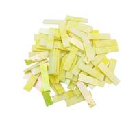 BDSHGRDH Azulejos de Mosaico， 4 x 1 CM Rectangular Iridescent Stained Glass Strip, 7oz Glass Mosaic Tiles for DIY Crafts,Plates,Picture Frames,Flower Pots(Iridescent Yellow 1)