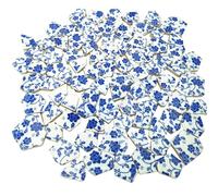 BDSHGRDH Azulejos de Mosaico， 500g Porcelain Ceramic Mosaic Tiles,Broken Irregular Mosaic Tiles for DIY Craft Floor,Kitchen,Pool, Flower Pots Mosaic Making Supplies(Porcelain 01)