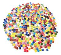 BDSHGRDH Azulejos de Mosaico， 500g Square Ceramic Mosaic Tiles, 500PCS 1 * 1CM Handmade Making Creative Micro Mosaic Pieces for Lovers DIY Mosaic Projects(Mix Color)